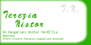 terezia nistor business card